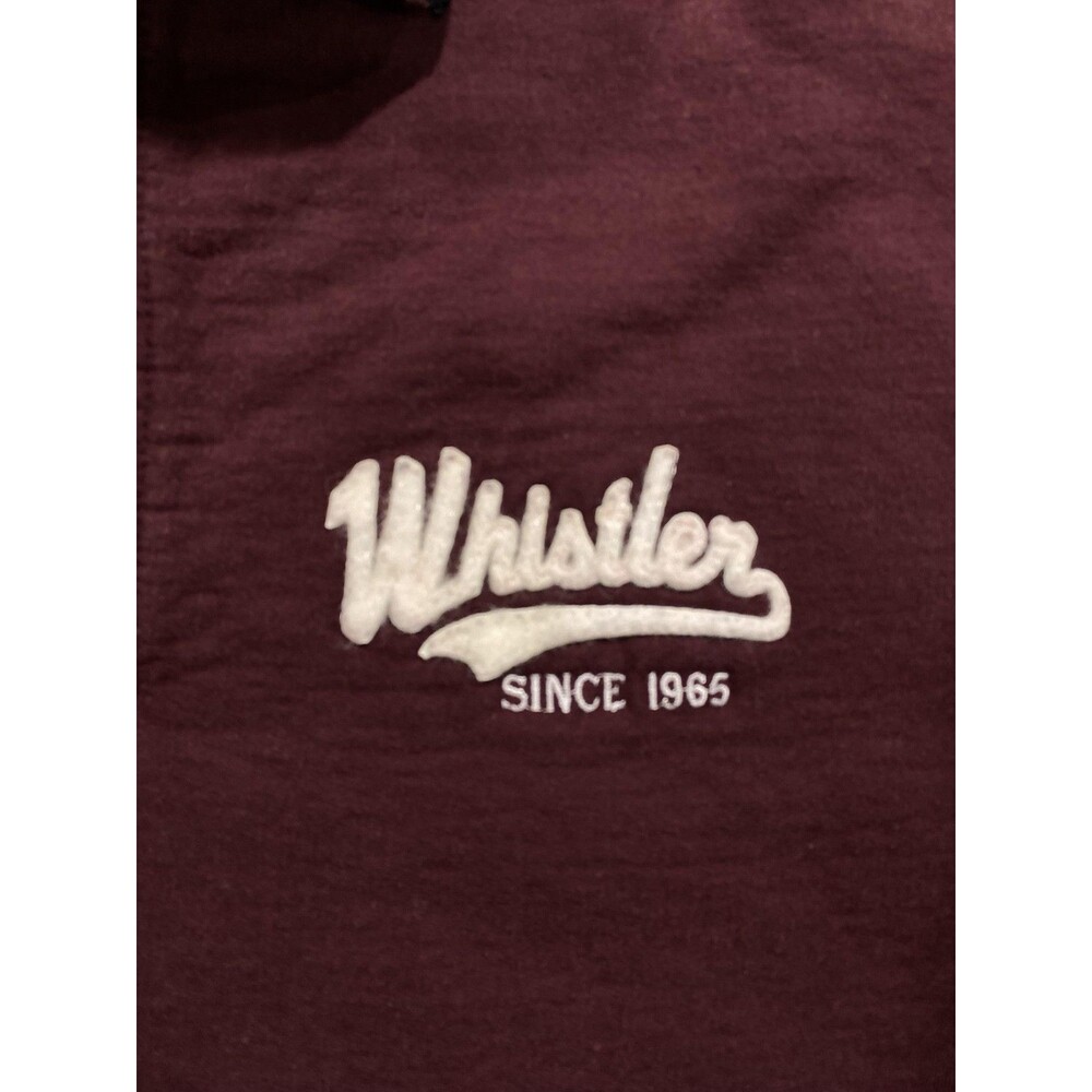 Bulletin Polo Shirt Mens Medium Maroon Whistler Since 1965 Long Sleeve Cotton - Picture 3 of 12